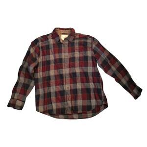 Weatherproof Vintage Mens Long Sleeve Plaid Button Down Shirt Size XL Cotton